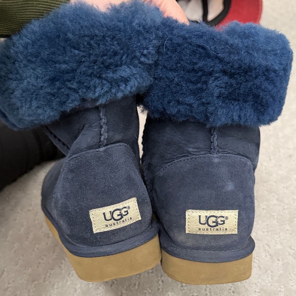 UGG Navy Shearling Boots